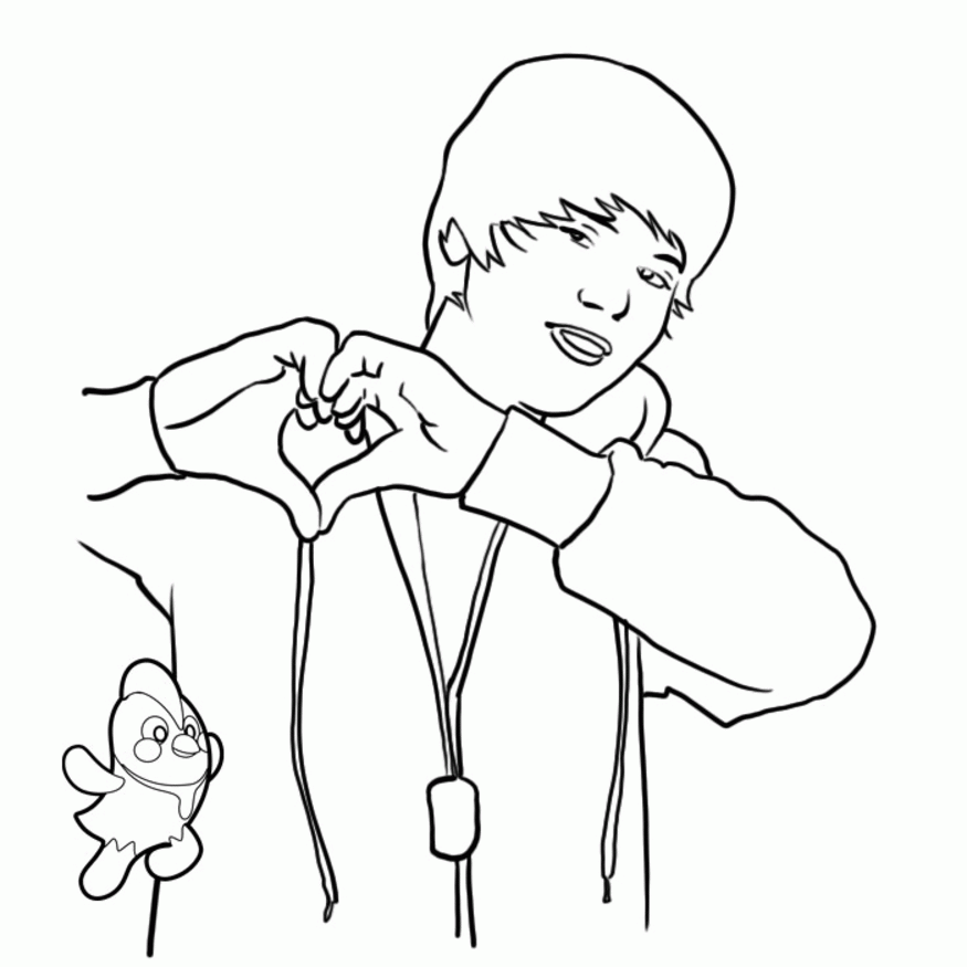 justin bieber coloring pages to print for free - Coloring Point