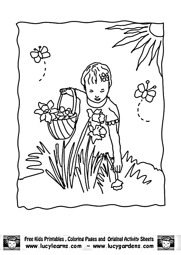 Print This Page Spring Flowers Coloring Pages Coloring Pages Free 