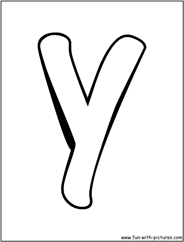Bubble Letter Y Coloring Page Drawing And Coloring For Kids 249404 