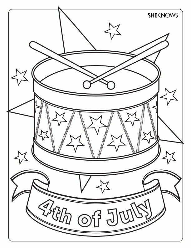 Drum coloring page - Free Printable Coloring Pages