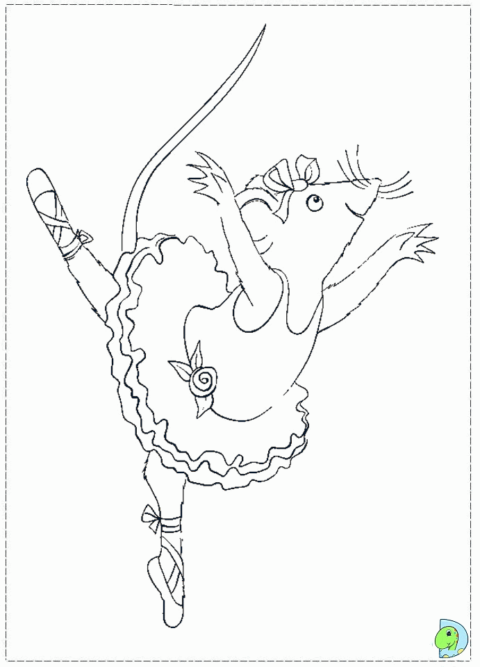 Angelina Ballerina Coloring page- DinoKids.