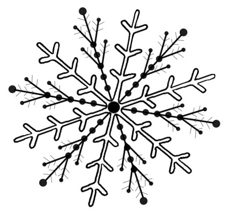 snowflake print | Coloring Picture HD For Kids | Fransus.com736 
