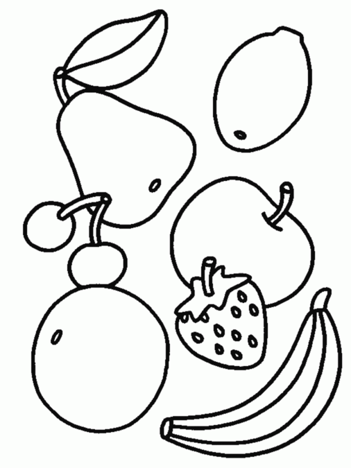 Printable Food Coloring Pages For Kids