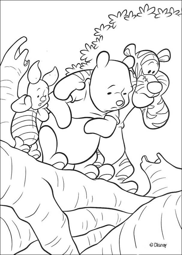 Winnie The Pooh coloring pages - Winnie's friends: Piglet and Tigger
