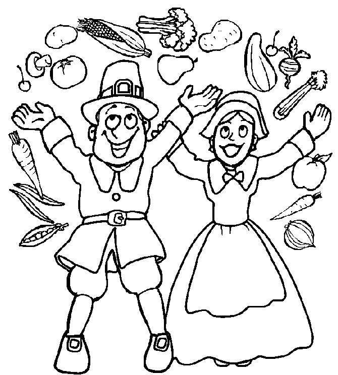 Thanksgiving Harvest Coloring Page - Thanksgiving Coloring Pages 