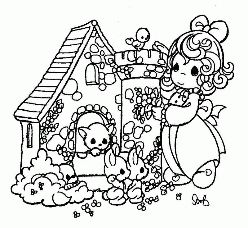Free Printable Precious Moments Angels Coloring Pages