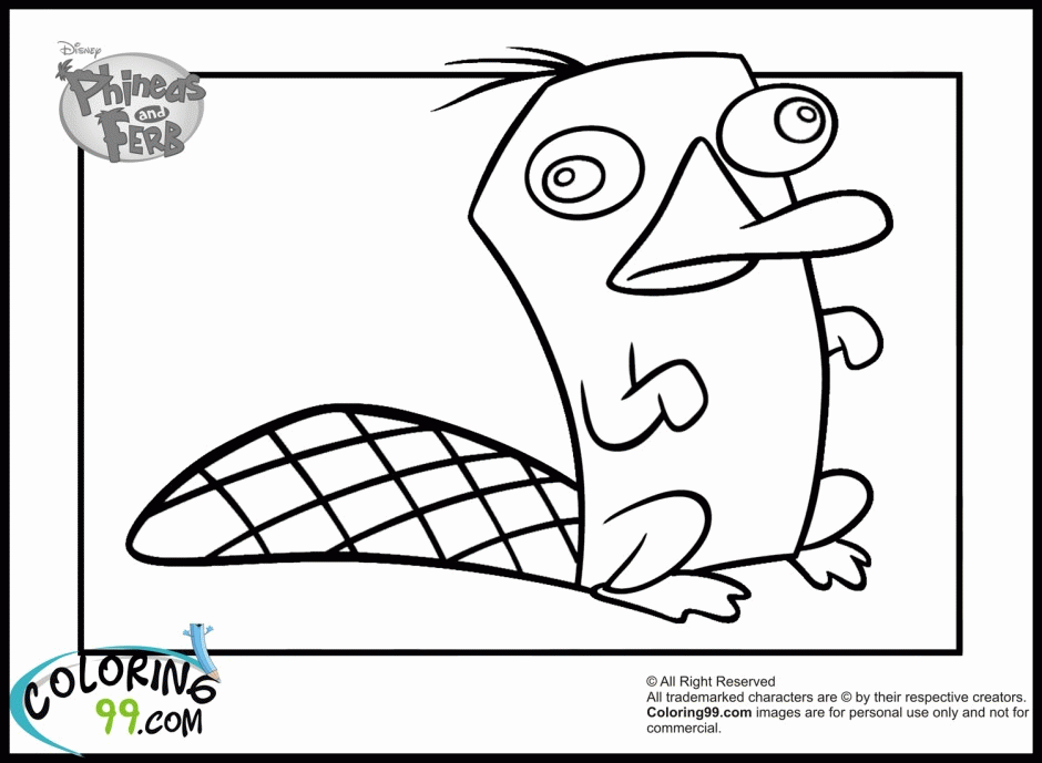 PERRY THE PLATYPUS Coloring Kids 163731 Phineas And Ferb Coloring 