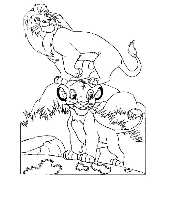 Smiling Simba Lion King Coloring Pages - Disney Coloring Pages on 