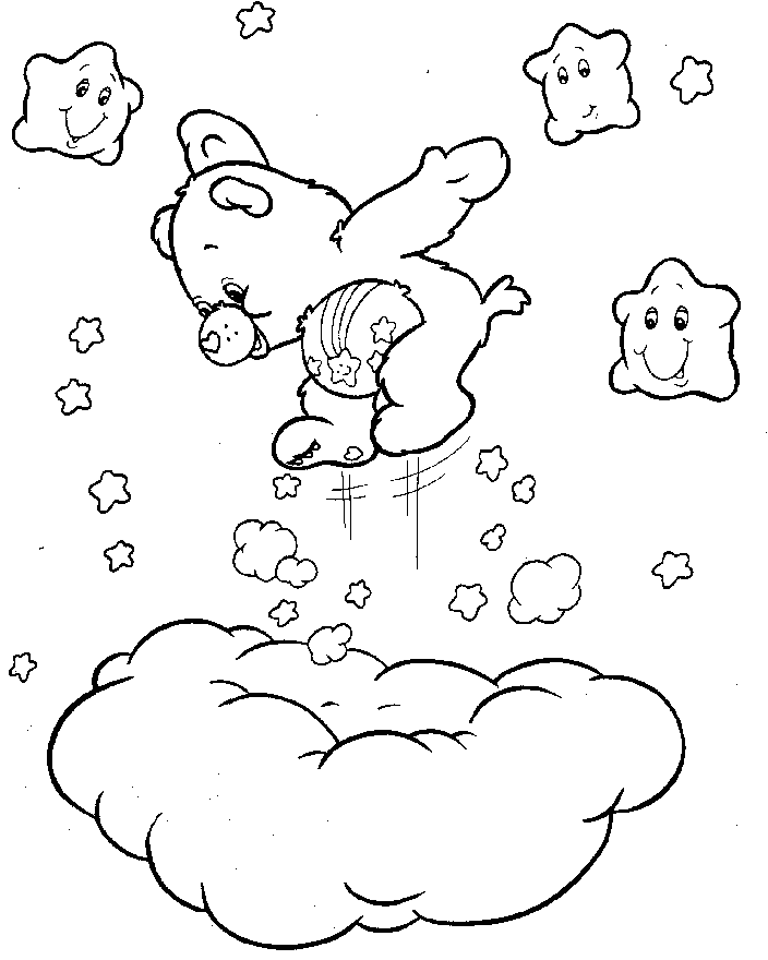 wish bear coloring pages