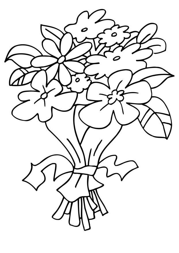 Bouquet Of Roses Coloring Pages