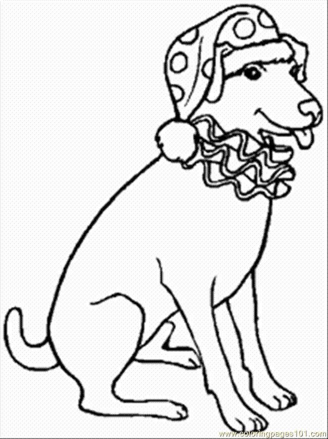 Coloring Pages Coloringpages Dog Clown (Mammals > Dogs) - free 