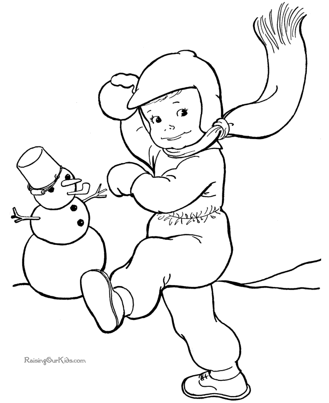 Free Snowman Coloring Printables
