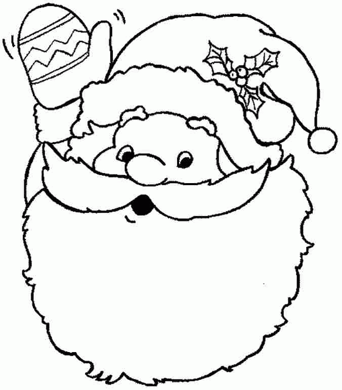 Free Christmas Santa Claus Colouring Pages For Kindergarten #