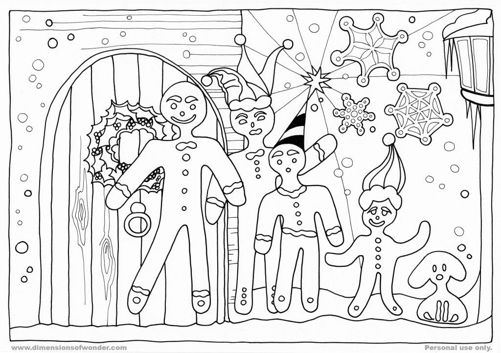 Gingerbread Man Coloring Page - Free Coloring Pages For KidsFree 