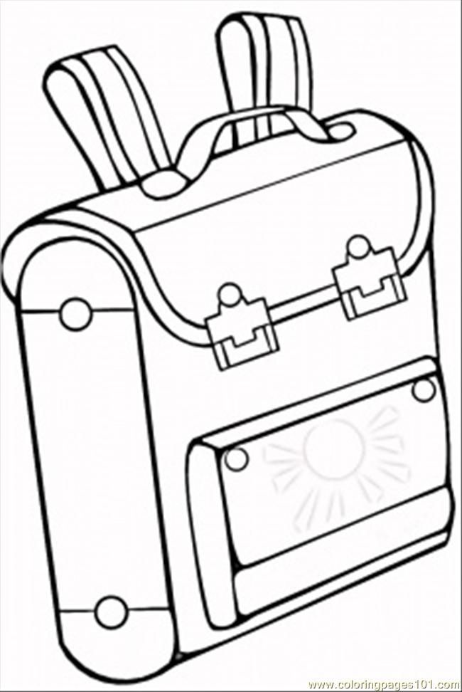 SCHOOL BAG Colouring Pages
