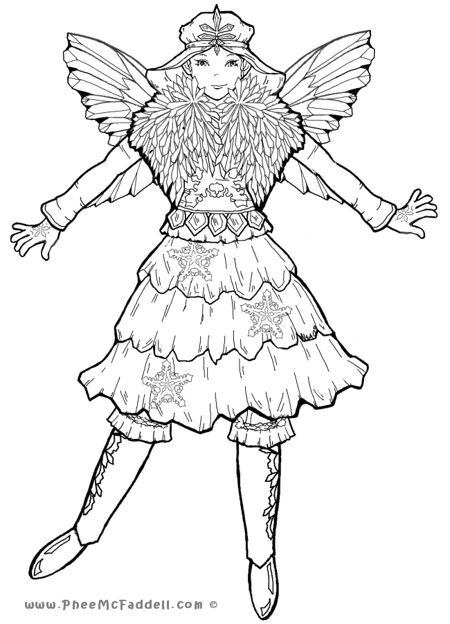 Ice Fairy Coloring Page