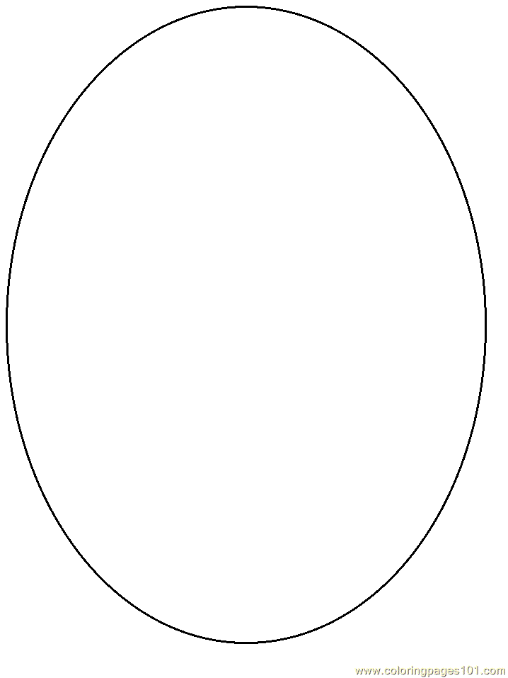 oval shape Colouring Pages