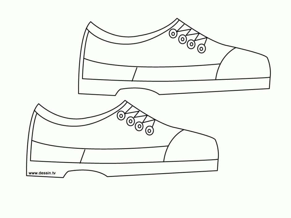 Shoes Coloring Page - Coloring Home