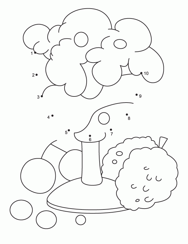 food connect the dots Colouring Pages (page 3)