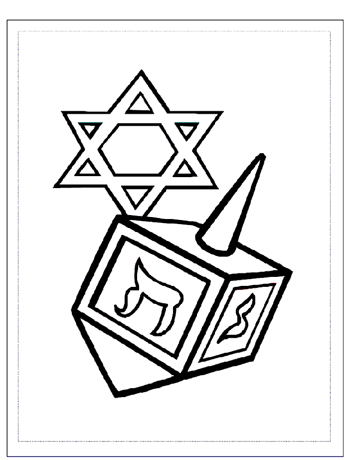 hanukkah dreidel coloring page