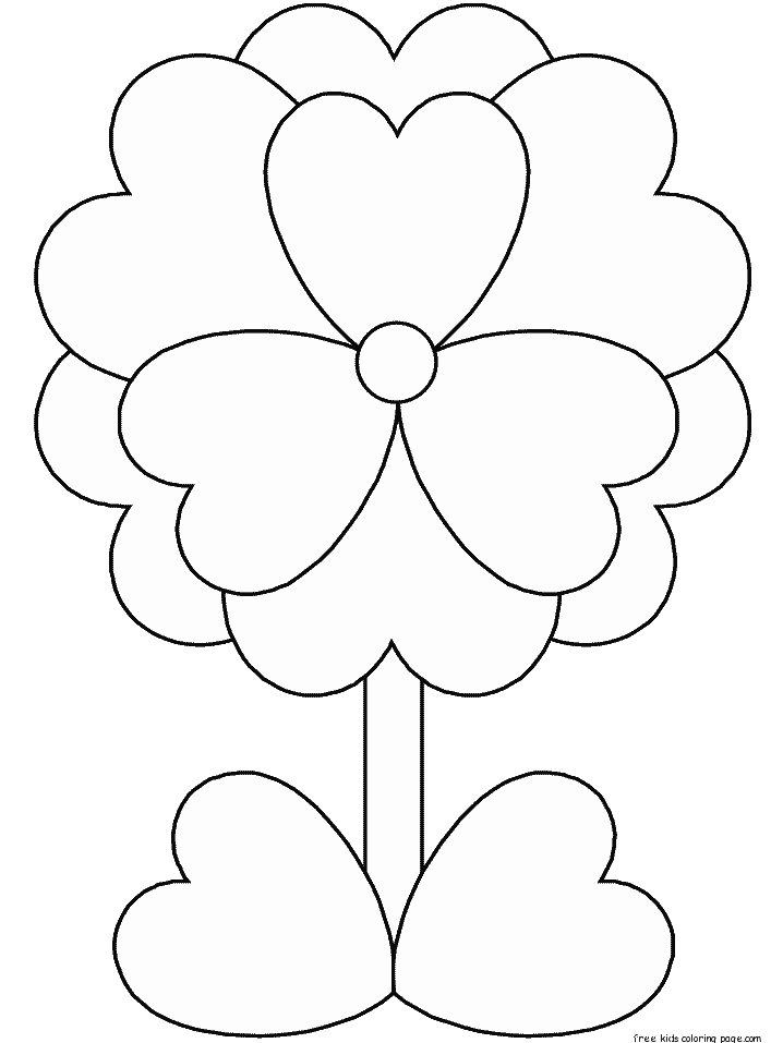 flower bouquet for Valentines Day coloring pages - Free Printable 