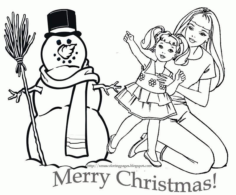 barbie christmas coloring pages coloring home