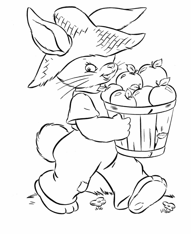 Peter Cottontail Coloring Pages - Peter Cottontail on the Farm 