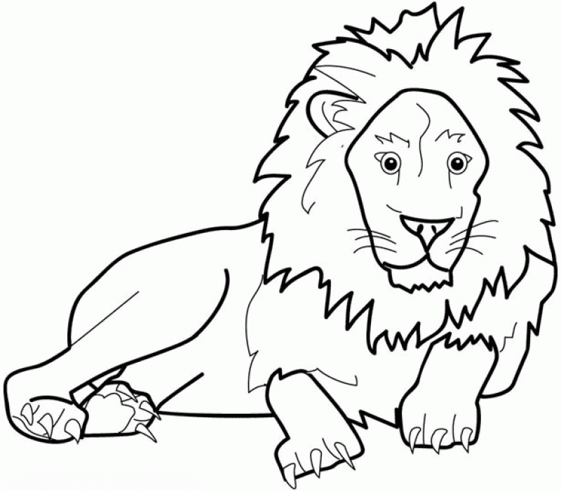 Lion Pictures For Kids To Color - HD Printable Coloring Pages