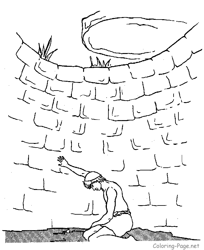 Coloring Pages > Bible > Joseph in Well | Bible: Joseph