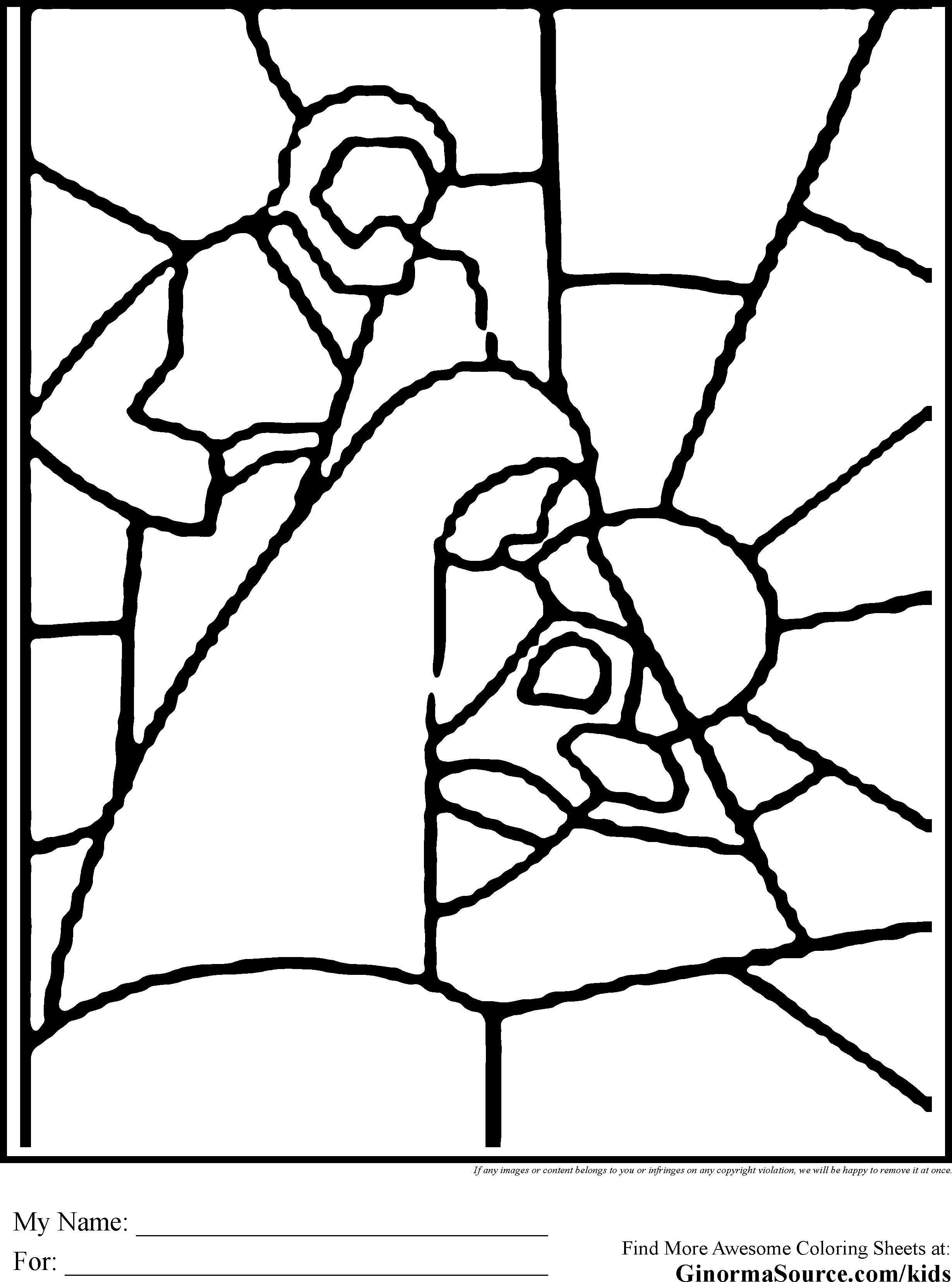 Christmas Coloring Pages Stained Glass Printable Coloring Pages P 