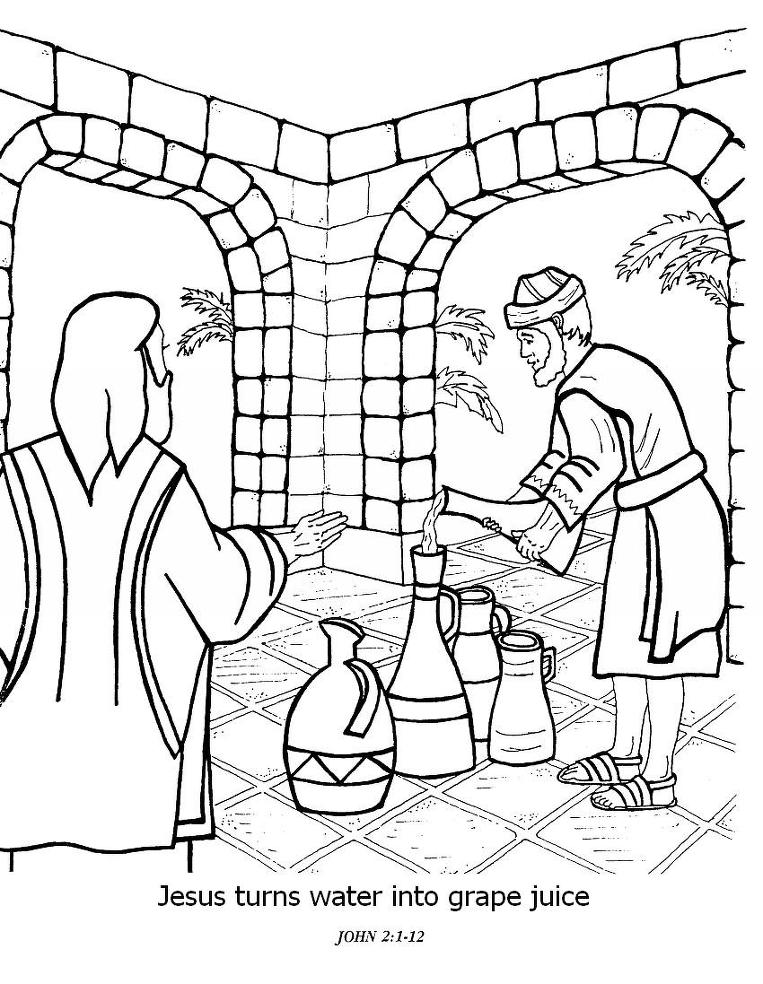 miracle at marriage Colouring Pages (page 2)