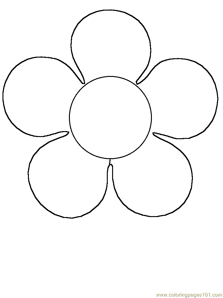 Coloring Pages flower (Cartoons > Simple Shapes) - free printable 