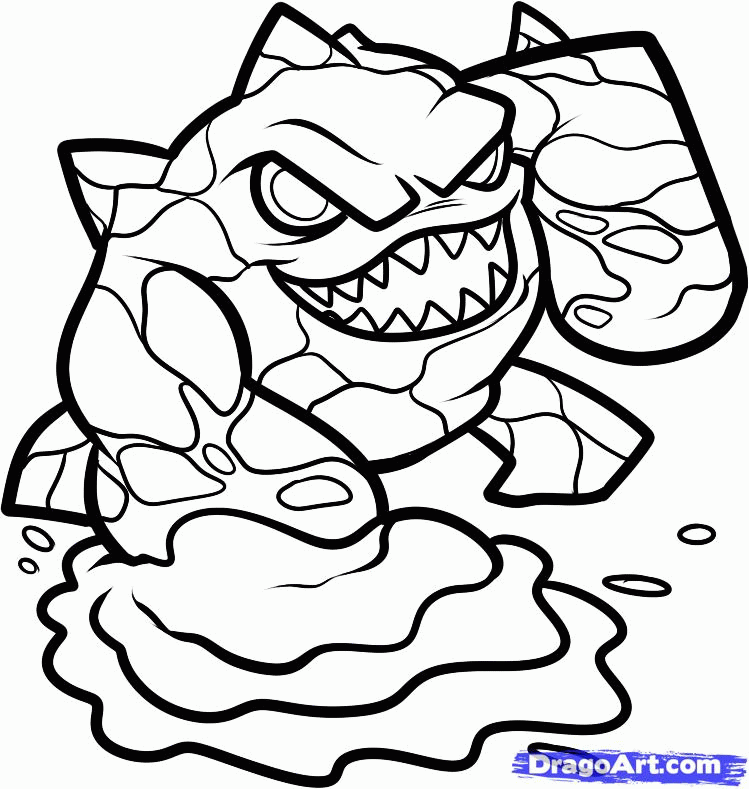 skylanders hot head Colouring Pages