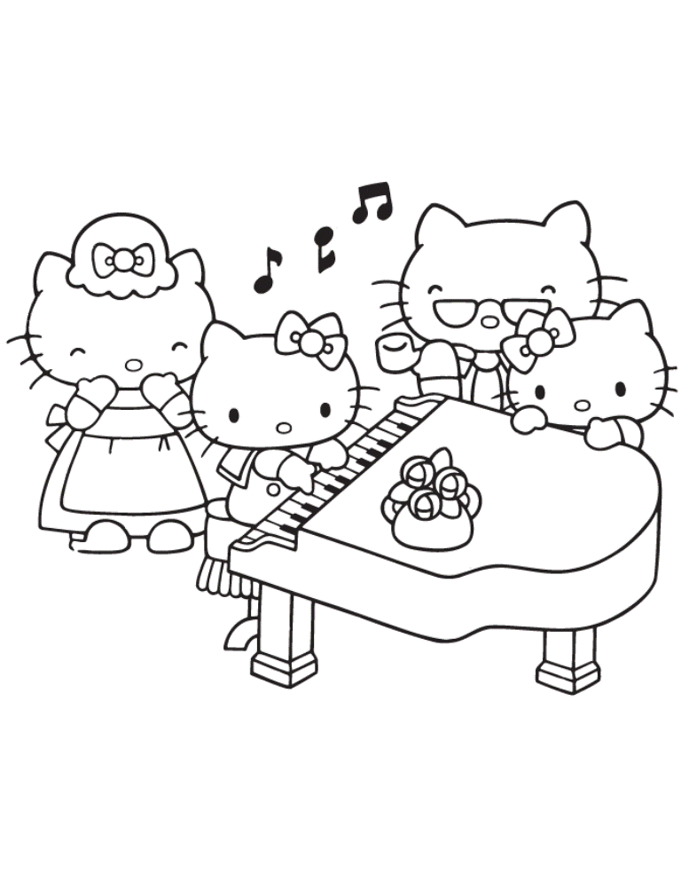 Free Hello Kitty Coloring Pages : Printable Coloring Pages