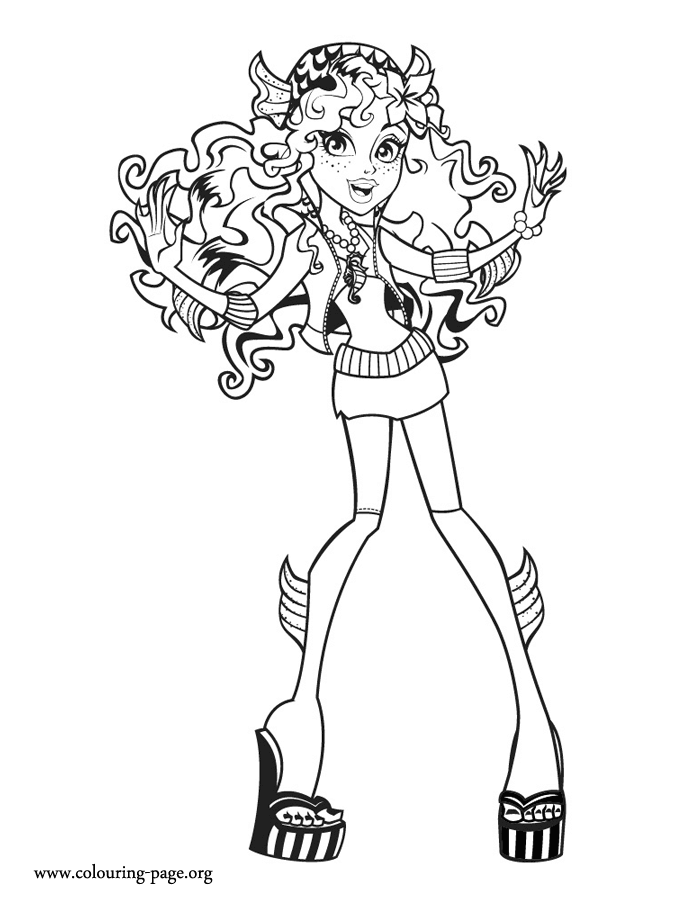 Monster High - Lagoona Blue, daughter of the Sea Monster coloring page