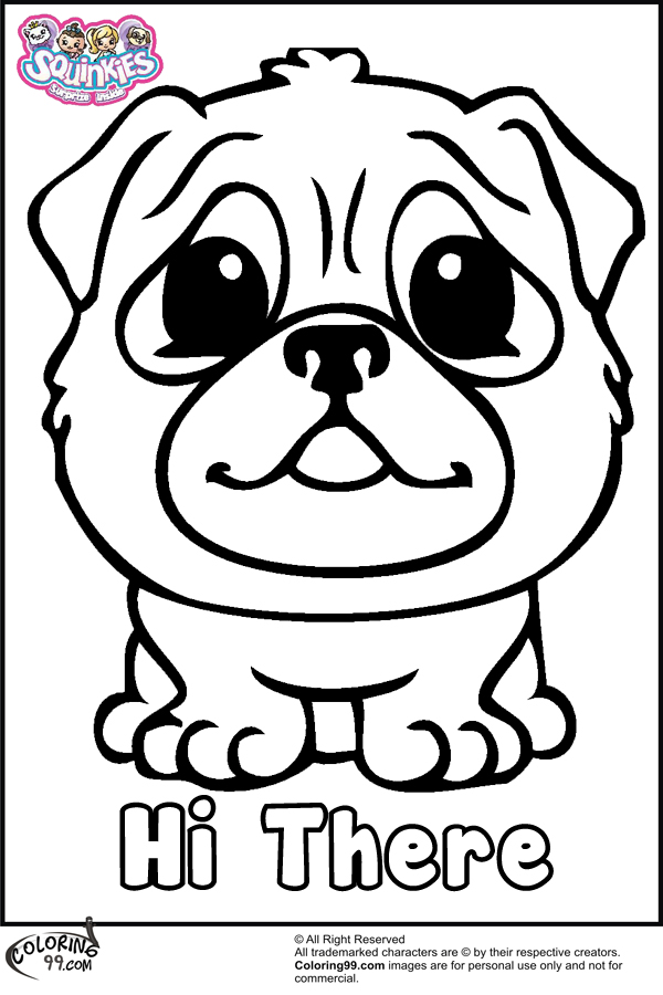 Squinkies Coloring Pages Dog - Get Coloring Pages