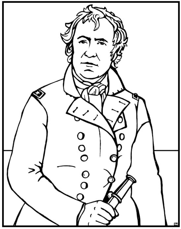 Zachary Taylor Coloring Page | Purple Kitty