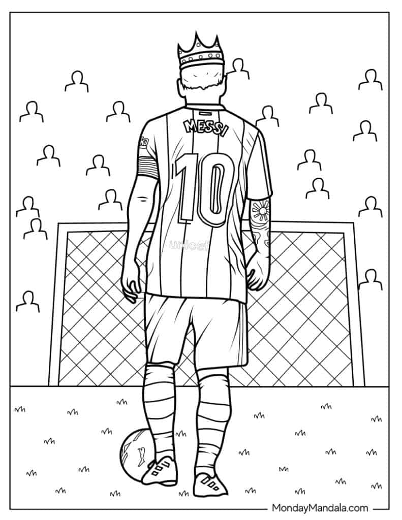 Messi Coloring Pages - Coloring Home
