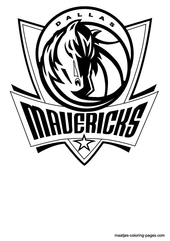 NBA Dallas Mavericks logo coloring pages