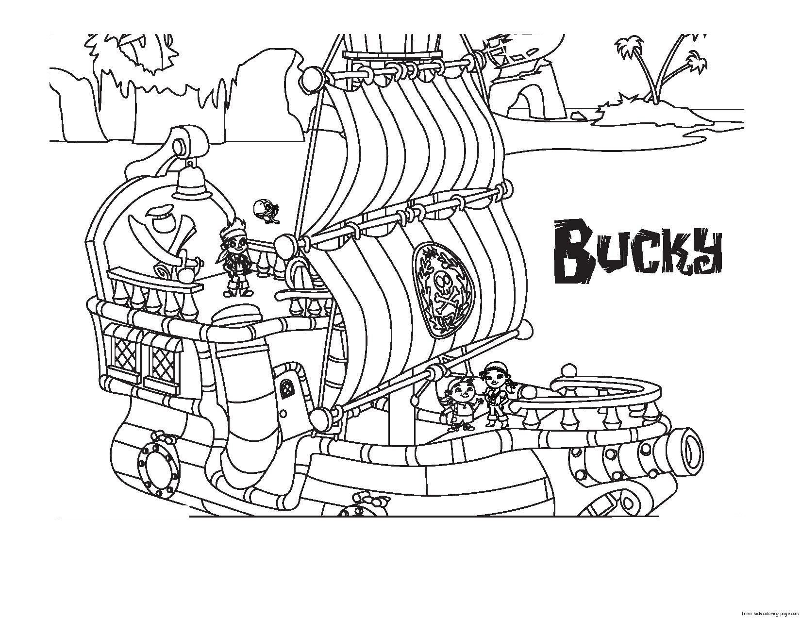 Jake and the Never Land Pirates Bucky coloring book pagesFree ...