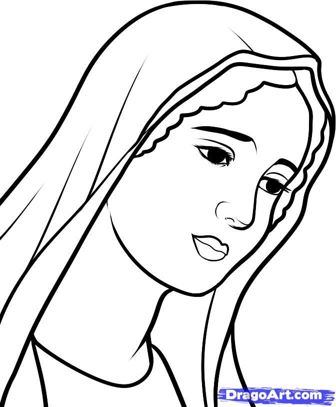 Mary, Virgin Mary, Step By Step, Art, Pop Culture Coloring Home
