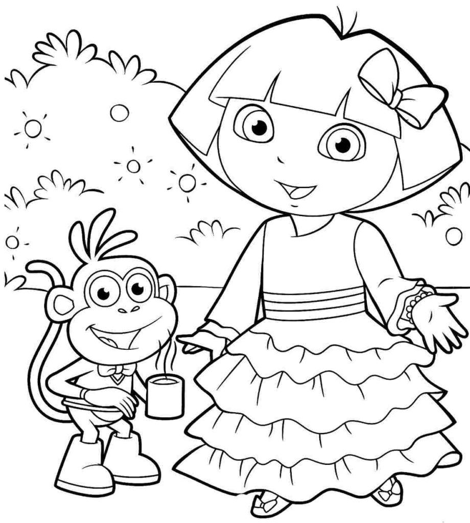Dora Coloring Page Printable Coloring Page - Coloring Home