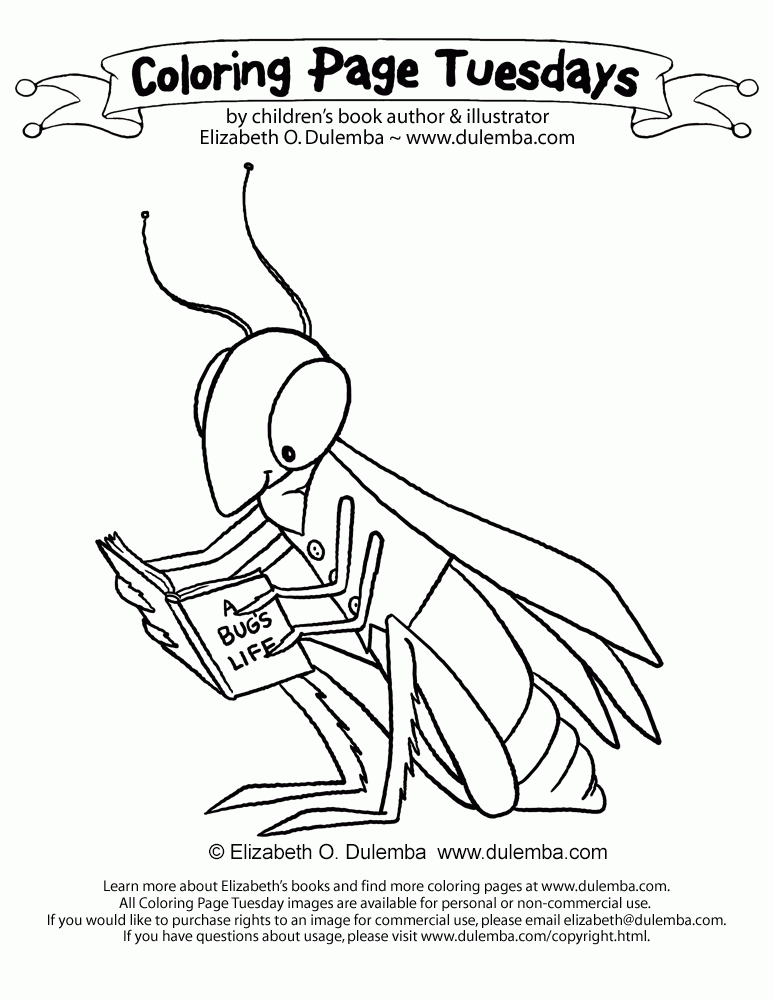 dulemba: Coloring Page Tuesday - Grasshopper!