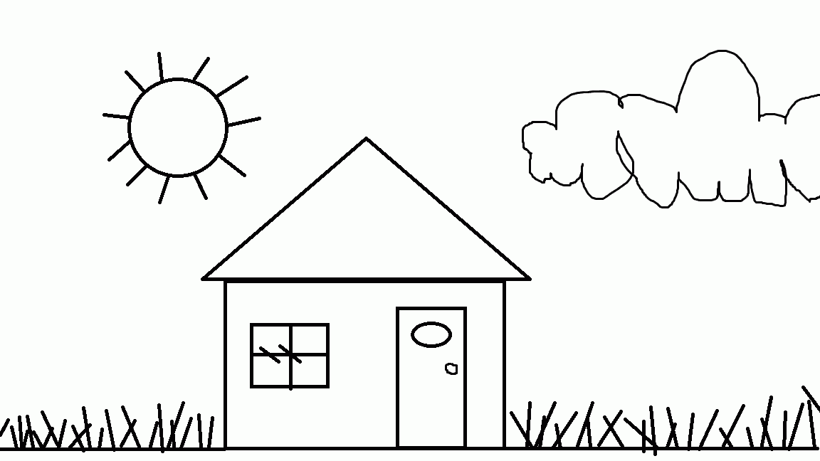 Printable House Coloring Page - Toyolaenergy.com