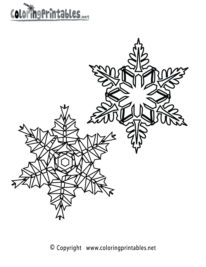 Snowflakes Coloring Page - A Free Seasonal Coloring Printable