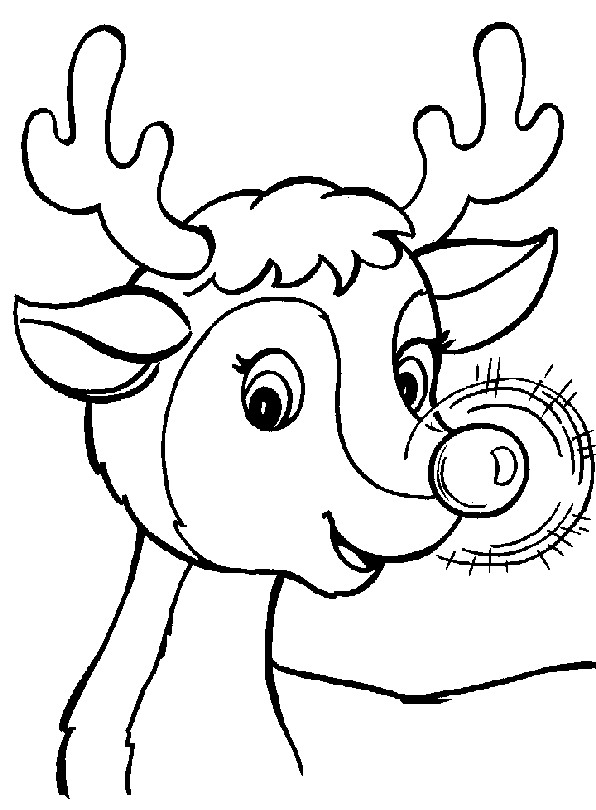 Coloring Page - Christmas reindeer coloring pages 4