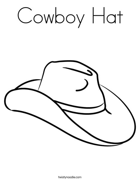 Cowboy Hat Coloring Page - Twisty Noodle