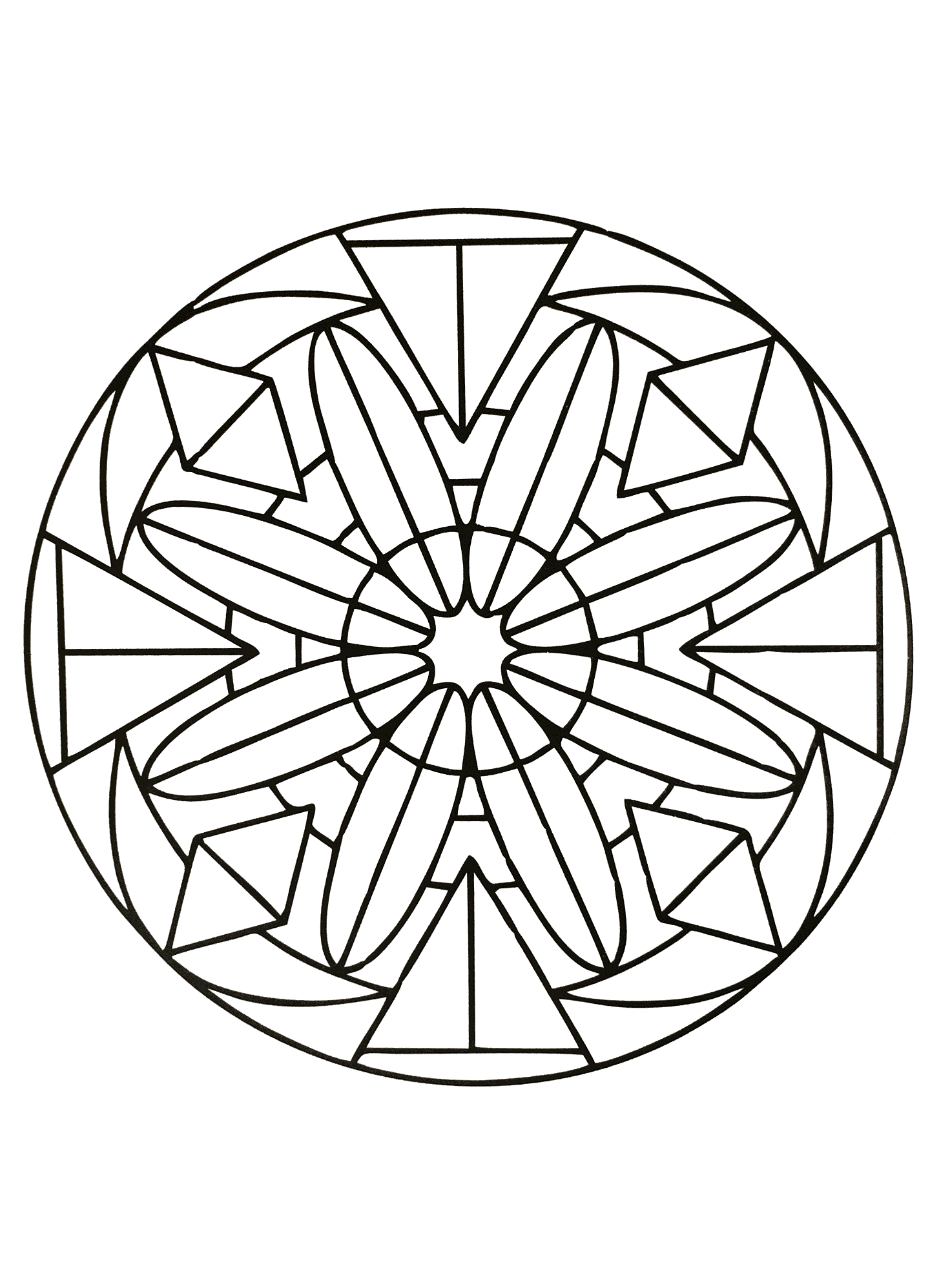 Simple & symmetric Mandala - Mandalas with Geometric patterns