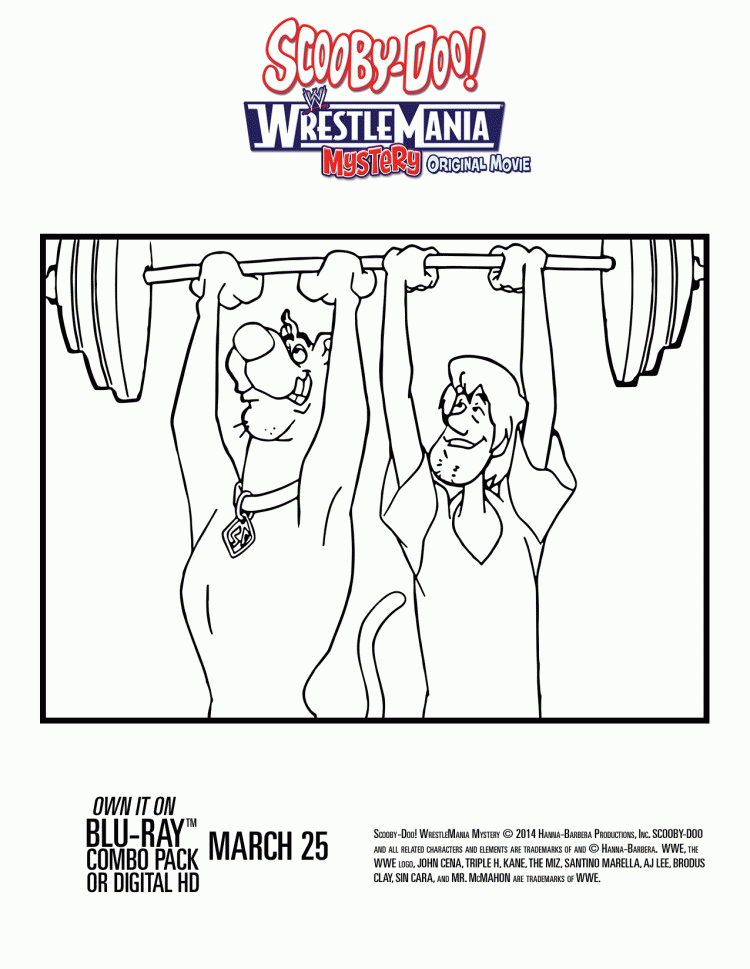 Scooby-Doo WrestleMania Mystery on DVD + Coloring Pages - A Mom's Take