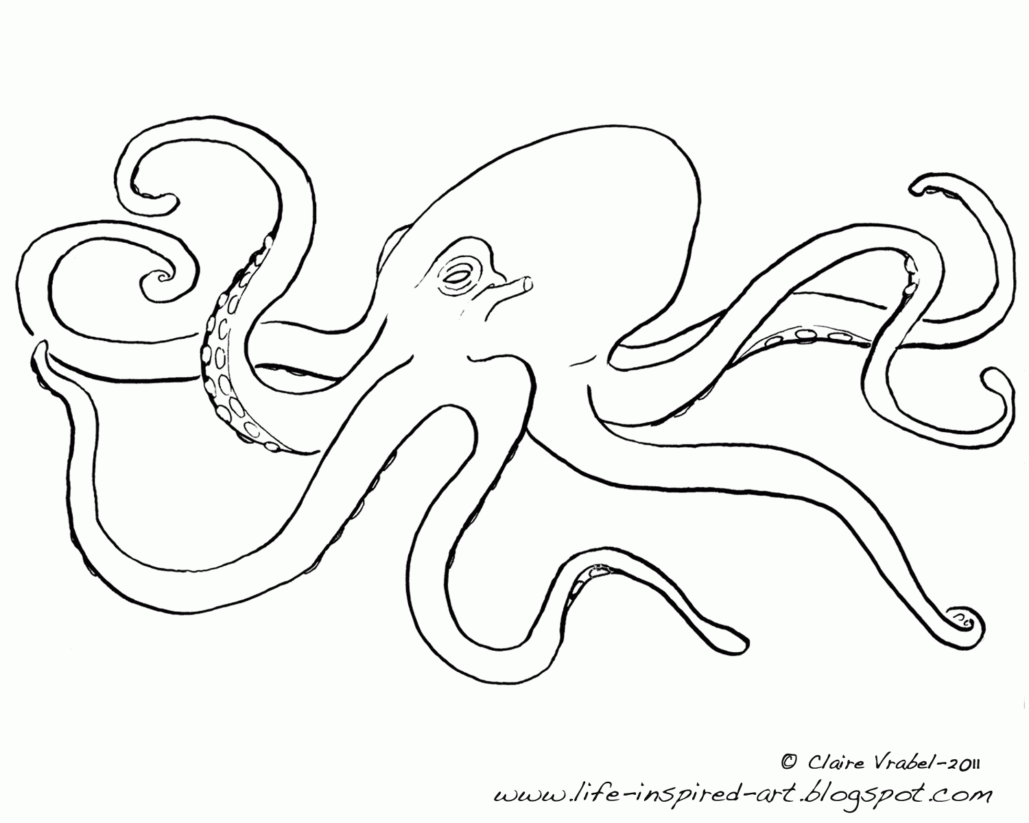 Reading Cute Octopus Coloring Pages Getcoloringpages - Widetheme